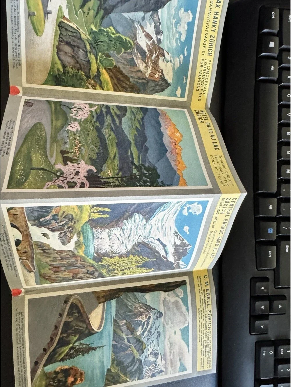 Vintage Zurich Switzerland Auto Tours Travel Brochure Art Deco Map 1920s 1930s